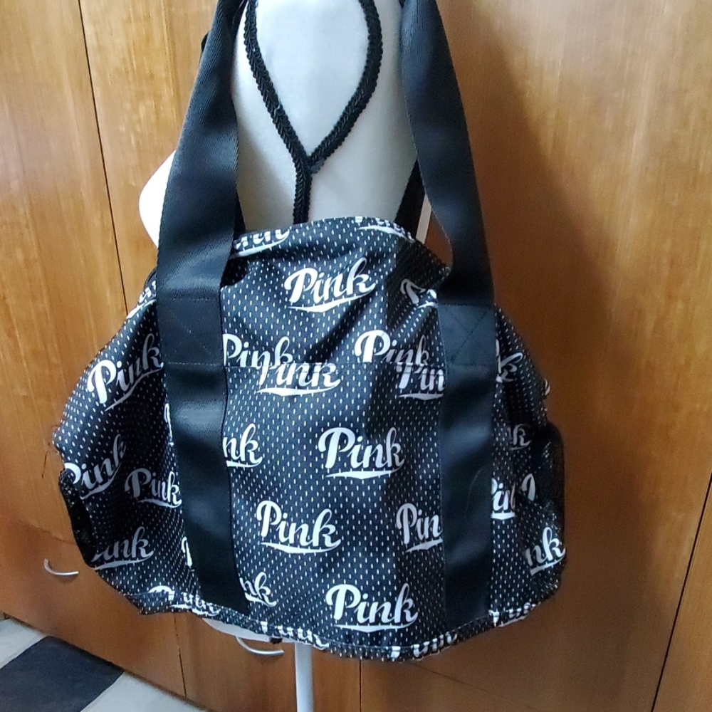Pink Victoria's secret duffel bag